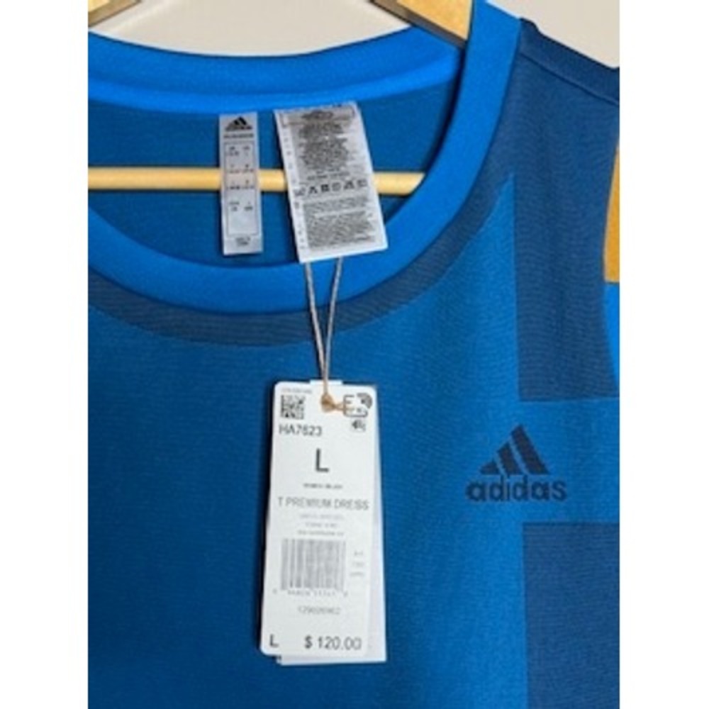 Adidas Tennis Dress Blue Sleeveless Athletic A-Line Size L NWT‎ - Picture 8 of 9